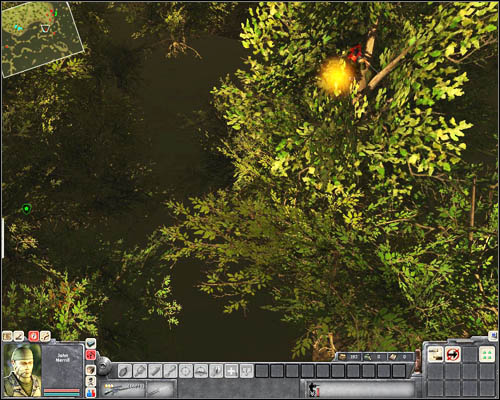 You can ambush one of them by hiding in [17] and finishing him off with a few silent shots - Mission 5: Long Way Home - p. 1 - USA - Men of War: Vietnam - Game Guide and Walkthrough