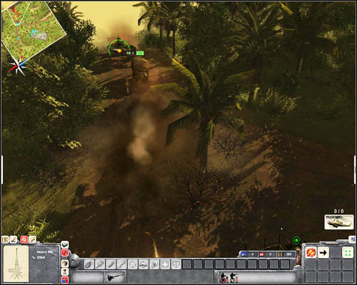 Keep killing the enemies that are coming from [8] with the heavy machinegun in [3] - Mission 5: Long Way Home - p. 3 - USA - Men of War: Vietnam - Game Guide and Walkthrough