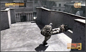 A few steps away you should spot a high building [A] - Crescent Meridian - First Act - Middle East - Metal Gear Solid 4: Guns of the Patriots - Game Guide and Walkthrough