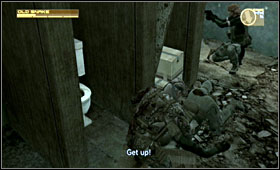 When passing the toilet room Akiba is going to be stunned - Advent Palace - First Act - Middle East - Metal Gear Solid 4: Guns of the Patriots - Game Guide and Walkthrough