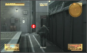 Patrols would keep on coming [A] - Ship Bow - Fifth Act - Outer Haven - Metal Gear Solid 4: Guns of the Patriots - Game Guide and Walkthrough