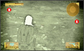 Trampled grass means someone was walking there - Mountain Trail - Second act - South America - Metal Gear Solid 4: Guns of the Patriots - Game Guide and Walkthrough