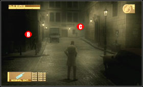 Passing the first corner watch out for the can [A] - don't knock it - Midtown Sector - Third act - Eastern Europe - Metal Gear Solid 4: Guns of the Patriots - Game Guide and Walkthrough