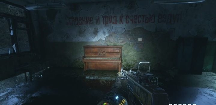 You can get to the first melody when you get in the boat - Metro Exodus Sams Story: Harmonica melodies - (Music Lover trophy) - secrets - Secrets - Metro Exodus Guide