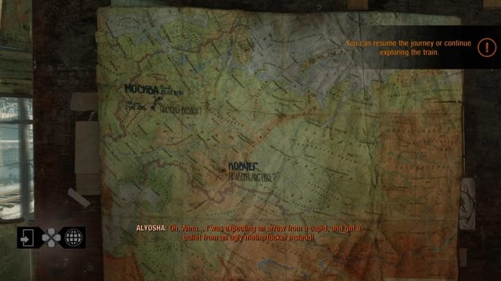 In the beginning, you will have quite a discussion about the current situation with the rest of the crew - Metro Exodus: Aurora - walkthrough - Winter - Metro Exodus Guide