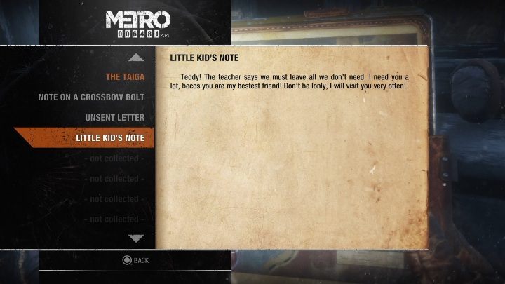 5 - Metro Exodus: Diaries and postcards in Taiga - collectibles - Diaries and postcards - Metro Exodus Guide