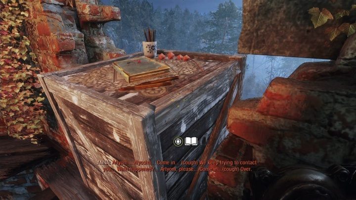 Location: The note is on the top of the destroyed tower - Metro Exodus: Diaries and postcards in Taiga - collectibles - Diaries and postcards - Metro Exodus Guide