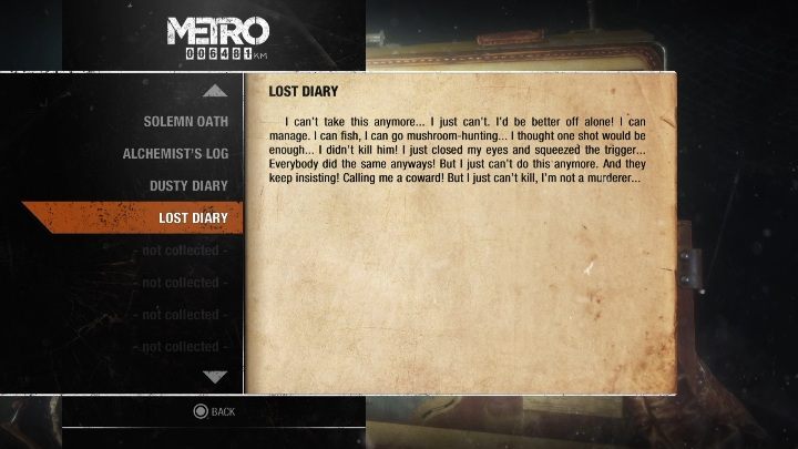 12 - Metro Exodus: Diaries and postcards in Taiga - collectibles - Diaries and postcards - Metro Exodus Guide