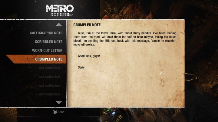 21 - Metro Exodus: Diaries and postcards in Taiga - collectibles - Diaries and postcards - Metro Exodus Guide