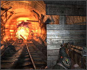You must keep pushing forward until you come across a collapsed section of the tunnel - Walkthrough - Cursed* | Chapter 3 - Chapter 3 - Metro 2033 Guide