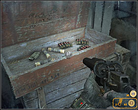 Make sure to check the area after the battle to find new filters, standard ammunition and 9 rounds of gold ammunition #1 and then use the stairs to get to an upper level - Walkthrough - Bridge | Chapter 2 - Chapter 2 - Metro 2033 Guide