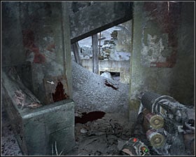 I would recommend that you check all rooms of this building, especially those found to your left - Walkthrough - Outpost | Chapter 4 - Chapter 4 - Metro 2033 Guide