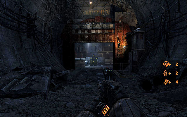 Regardless whether you eliminate or pass by guards mentioned above, you have to choose now newly unlocked side passage (screen above) - Find a way to get upstairs | Chapter 5: Separation - Chapter 5: Separation - Metro: Last Light Game Guide