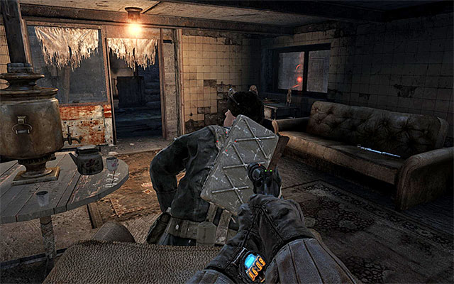 Wait until opponents on the ground floor moves aside so there will be only one of them in the main room - Find a way to get upstairs | Chapter 5: Separation - Chapter 5: Separation - Metro: Last Light Game Guide