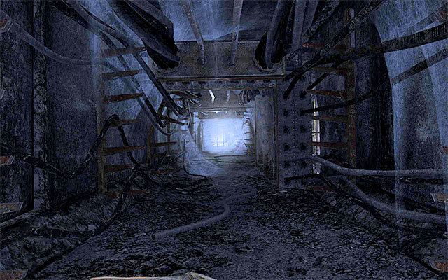 Wait for the end of conversation with imprisoned Pavel and resume the crawling through a narrow tunnel, reaching the exit after few moments - Find and save Pavel (1) | Chapter 6: Facility - Chapter 6: Facility - Metro: Last Light Game Guide