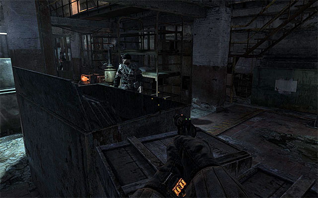 There are three enemies in the main room on the ground floor - Find and save Pavel (1) | Chapter 6: Facility - Chapter 6: Facility - Metro: Last Light Game Guide