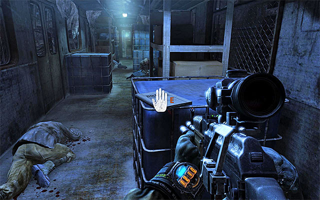 Stop when you reach the closed door to the car and collect the Artyoms diary page from the large crate shown in the above screenshot - Catch up with the train and find the Dark One | Chapter 22: The Chase - Chapter 22: The Chase - Metro: Last Light Game Guide