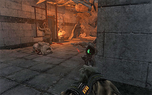 Follow the linear path and walk past the next clinging to the wall - Scale the bridge and find the crossing (1) | Chapter 24: Bridge - Chapter 24: Bridge - Metro: Last Light Game Guide