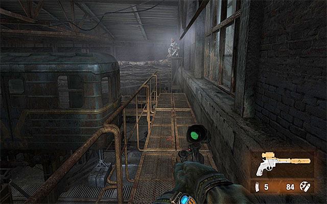 Leave the car and take the stairs to the catwalks above - Reach Polis and report your findings about the Reds | Chapter 25: Depot - Chapter 25: Depot - Metro: Last Light Game Guide