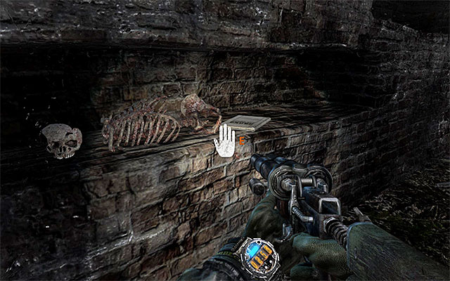 Right after you start this chapter, examine the wall to the left, because one of the skeletons has an Artyoms diary page on it (the above screenshot) - Reach the rangers lighthouse | Chapter 27: Red Square - Chapter 27: Red Square - Metro: Last Light Game Guide
