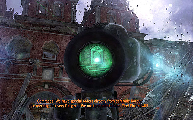 Start by examining the nearby corpses - Reach the rangers lighthouse | Chapter 27: Red Square - Chapter 27: Red Square - Metro: Last Light Game Guide