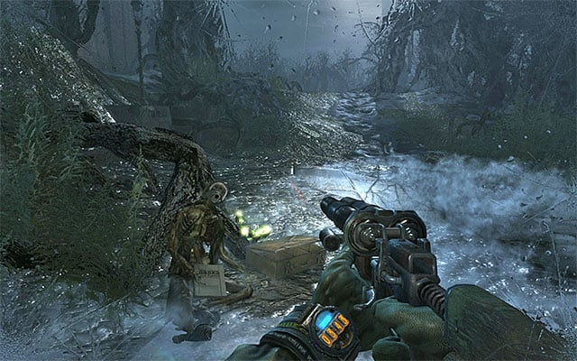 Wait for your character to stand up and approach the corpse to the left, shown in the above screenshot, to find standard supplies and an Artyoms diary page - Report the imminent attack on D6 | Chapter 28: The Garden - Chapter 28: The Garden - Metro: Last Light Game Guide