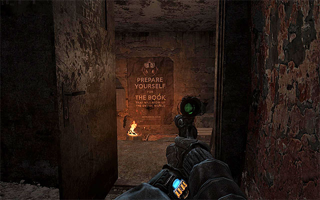 The railway station is, in a way, divided into two parts - Find the switch to lift the gate back out of the way | Chapter 13: Bandits - Chapter 13: Bandits - Metro: Last Light Game Guide