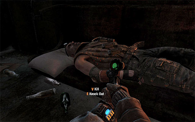 After you have secured the entire area to the right, search it for supplies (corpses, crates), return to where you have started and go left, for a change - Find the switch to lift the gate back out of the way | Chapter 13: Bandits - Chapter 13: Bandits - Metro: Last Light Game Guide