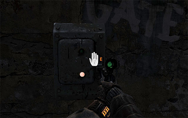 Return now to the area to the right of the tracks and make your way to the very end to reach the switch shown in the above screenshot - Find the switch to lift the gate back out of the way | Chapter 13: Bandits - Chapter 13: Bandits - Metro: Last Light Game Guide