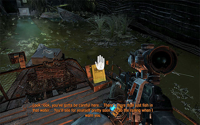 The initial part of the journey is quite quiet, so take your time and replenish your supplies from the crate, and collect the Artyoms diary page shown in the above screenshot - Reach Venice | Chapter 14: Dark Water - Chapter 14: Dark Water - Metro: Last Light Game Guide