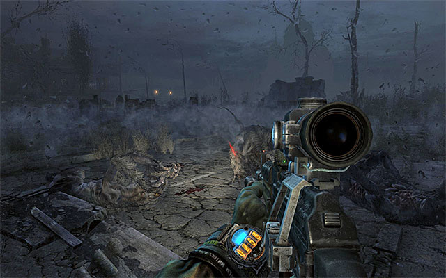 Follow the compass readings and pass a big ruined building to your right - Meet the rangers in the church | Chapter 17: Nightfall - Chapter 17: Nightfall - Metro: Last Light Game Guide