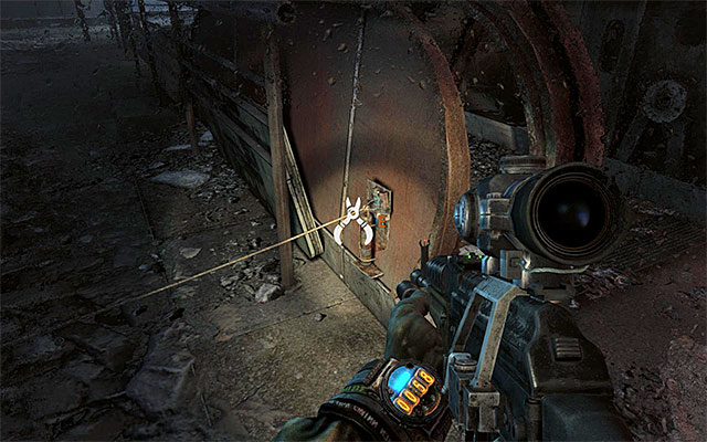 You shouldnt hurry too much while exploring the first floor, as there are numerous tripwires here (you can either avoid them or disarm them) - Meet the rangers in the church | Chapter 17: Nightfall - Chapter 17: Nightfall - Metro: Last Light Game Guide