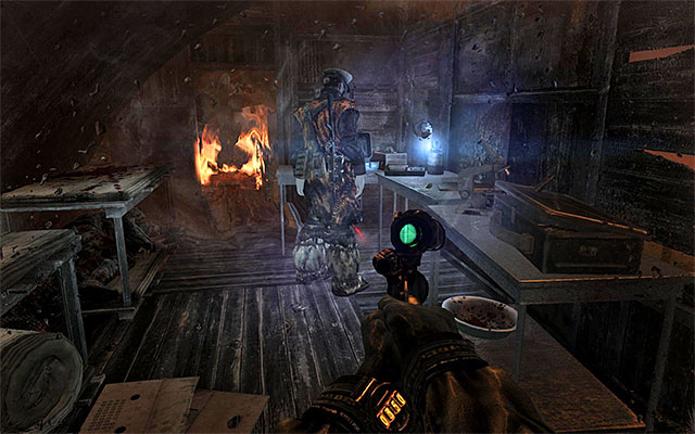 You must have already noticed that there is a staircase here, but the exploration of the upper floor is completely optional and will not get you any closer to the completion of this mission - Find and save Anna | Chapter 19: Contagion - Chapter 19: Contagion - Metro: Last Light Game Guide