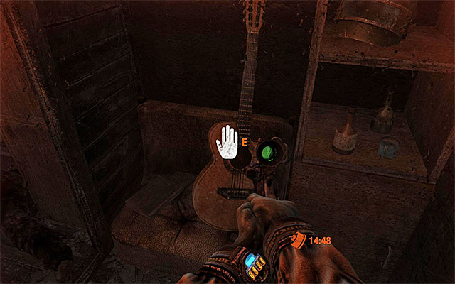 13) Guitar (Chapter 19 - Contagion) - The instrument is in one of the rooms at the ground floor of the first area where it is necessary to use the mask - Musical Instruments | Other Secrets - Other Secrets - Metro: Last Light Game Guide