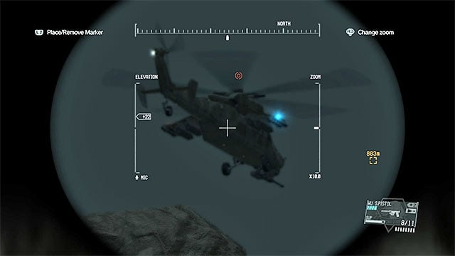Watch out for the gunship. - Heading towards the location of Honey Bee | Walkthrough - Mission 6 - Where Do the Bees Sleep? - Metal Gear Solid V: The Phantom Pain Game Guide & Walkthrough