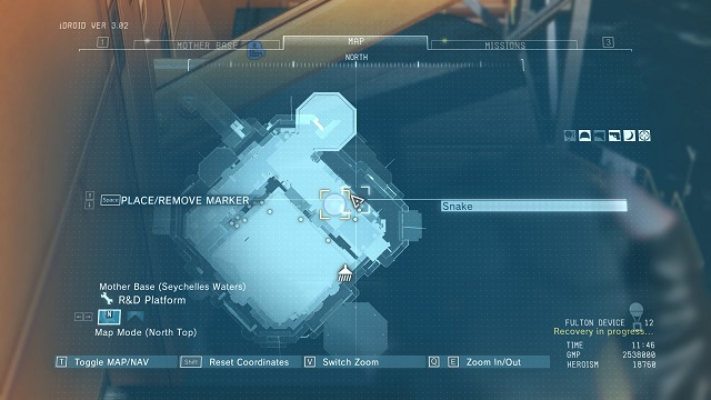 Location of the diamond. - Rough Diamonds in the Mother Base - Rough Diamonds - Metal Gear Solid V: The Phantom Pain Game Guide & Walkthrough