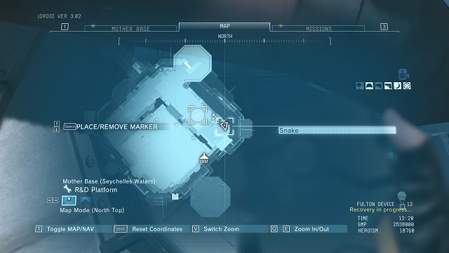 Location of the diamond. - Rough Diamonds in the Mother Base - Rough Diamonds - Metal Gear Solid V: The Phantom Pain Game Guide & Walkthrough