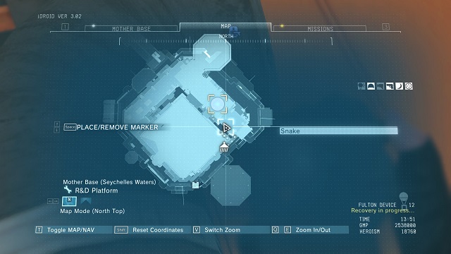 Location of the diamond. - Rough Diamonds in the Mother Base - Rough Diamonds - Metal Gear Solid V: The Phantom Pain Game Guide & Walkthrough