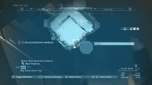 Location of the diamond. - Rough Diamonds in the Mother Base - Rough Diamonds - Metal Gear Solid V: The Phantom Pain Game Guide & Walkthrough