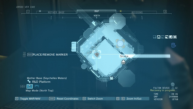 Location of the diamond. - Rough Diamonds in the Mother Base - Rough Diamonds - Metal Gear Solid V: The Phantom Pain Game Guide & Walkthrough