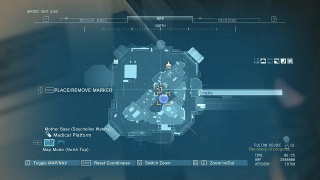 Location of the diamond. - Rough Diamonds in the Mother Base - Rough Diamonds - Metal Gear Solid V: The Phantom Pain Game Guide & Walkthrough