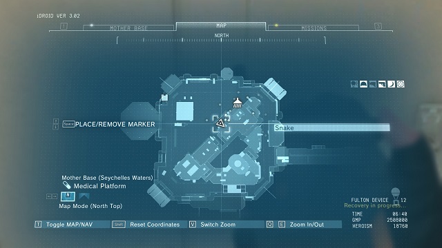 Location of the diamond. - Rough Diamonds in the Mother Base - Rough Diamonds - Metal Gear Solid V: The Phantom Pain Game Guide & Walkthrough
