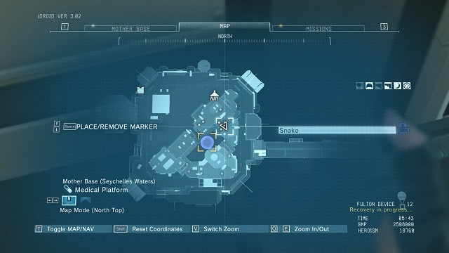 Location of the diamond. - Rough Diamonds in the Mother Base - Rough Diamonds - Metal Gear Solid V: The Phantom Pain Game Guide & Walkthrough