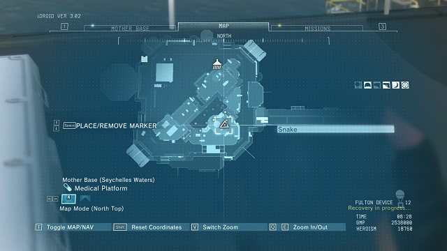 Location of the diamond. - Rough Diamonds in the Mother Base - Rough Diamonds - Metal Gear Solid V: The Phantom Pain Game Guide & Walkthrough