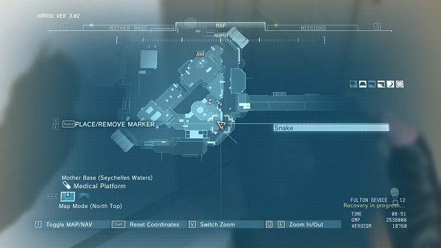Location of the diamond. - Rough Diamonds in the Mother Base - Rough Diamonds - Metal Gear Solid V: The Phantom Pain Game Guide & Walkthrough