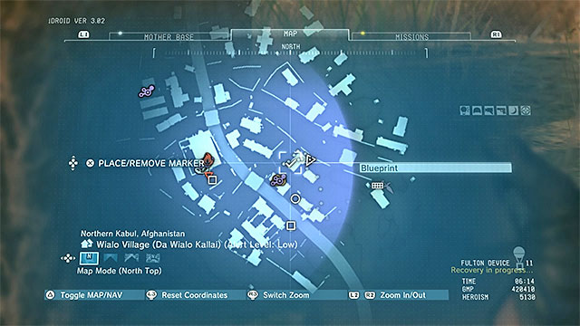 Walkthrough: To obtain the rare Blueprint, you do not need to secure the entire village but you only have reach the cottage shown in the above screenshots - Side-Ops missions walkthroughs (1-10) - Side-Ops - Metal Gear Solid V: The Phantom Pain Game Guide & Walkthrough