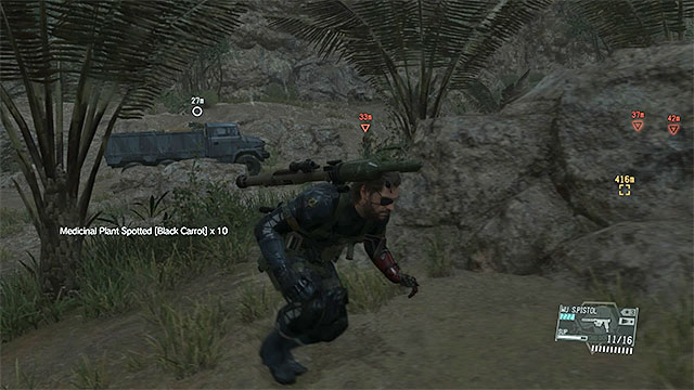 Go past the enemies from the small guard post. - Reaching Ngumba Industrial Zone | Walkthrough - Mission 20 - Voices - Metal Gear Solid V: The Phantom Pain Game Guide & Walkthrough