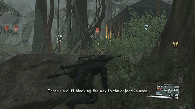 When following the driver, you cannot be seen, so stay away from all the enemies or lay on the ground and crawl past them - Remaining Voices - secondary mission objectives | Walkthrough - Mission 20 - Voices - Metal Gear Solid V: The Phantom Pain Game Guide & Walkthrough