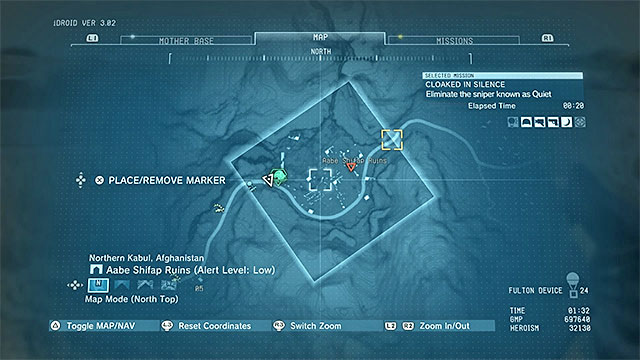 Since side mission 82 takes place in the unexplored part of the map, pick your landing zone to the far West of Serak Power Plant - Unlocking mission 11 (Cloaked in Silence) | Walkthrough - Mission 11 - Cloaked in Silence - Metal Gear Solid V: The Phantom Pain Game Guide & Walkthrough