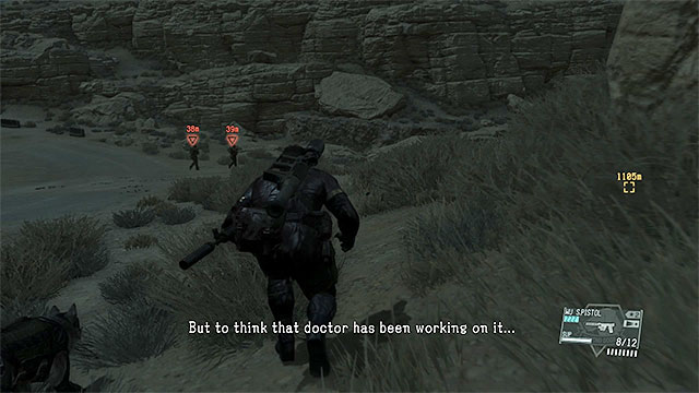 Along your path, watch out for single patrols - Reaching the enemy HQ | Walkthrough - Mission 12 - Hellbound - Metal Gear Solid V: The Phantom Pain Game Guide & Walkthrough